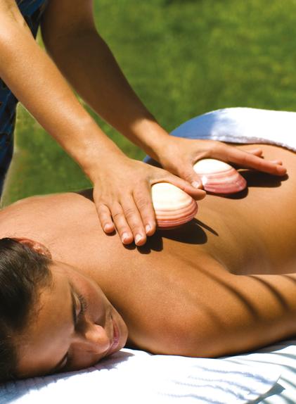 Hot lava shell massage